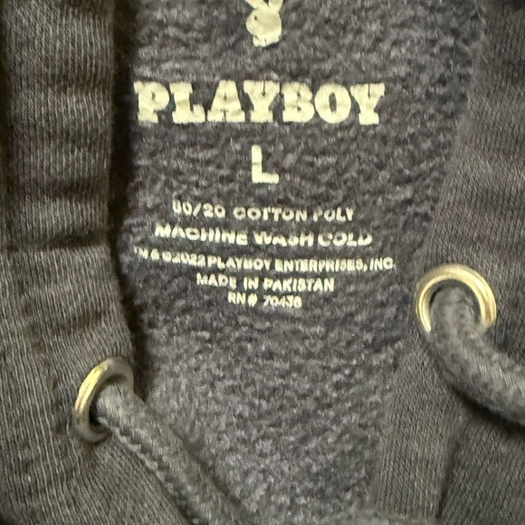 Playboy Men’s Navy Blue Pullover Hoodie - Picture 4 of 4